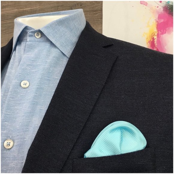 Calvin Klein Mens Blazer Sport Coat Two Button Casual Jacket 42L Silk Wool Suits - Picture 4 of 13